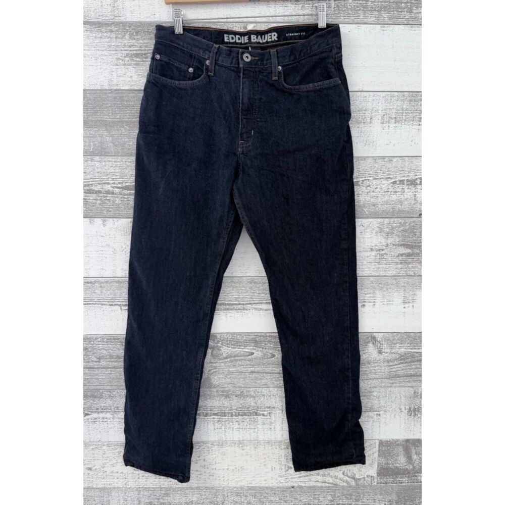 Eddie Bauer Flannel Lined Straight Fit Jeans Men's 32x30 Outdoor Workwear Warm